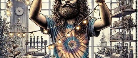 Caveman hanging lights