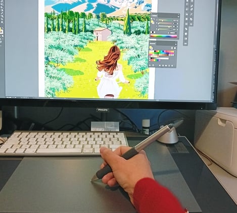 Illustration Realisart dessinées à la tablette graphique.