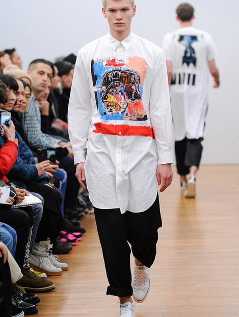 estilo inconfundível de Jean-Michel Basquiat nas passarelas de moda.