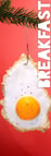 a fried egg christmas ornament