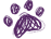 a dog paw print in purple on Augusta, GA, Clip and Grind Website