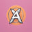 A pole displays a large advertisement for electricians and plumbers with urgent hiring needs in Italian. Below this is a colorful sticker for 'Moon Omens' featuring a stylized eye logo, alongside social media icons and web address.