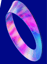 a ring with a colorful colored band