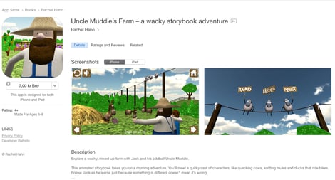 screen grab of story app in Apple app store