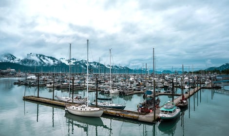Anchorage, AK - The boat marina at Seward Alaska