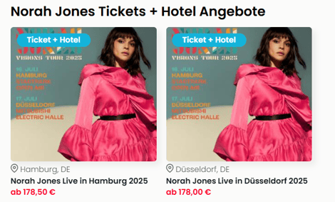 Travelcircus Konzert Deals Norah Jones