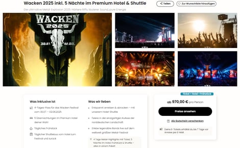 Travelcircus Wacken Deal