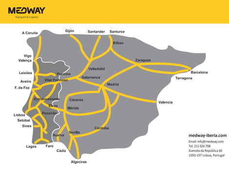 Mapa rede mercadorias Medway