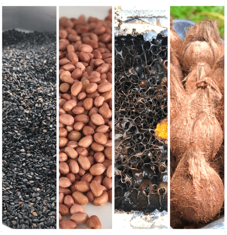 Organic and premium quality Grade A Black Sesame seeds, Groundnuts, Stingless Bee honey & coconuts