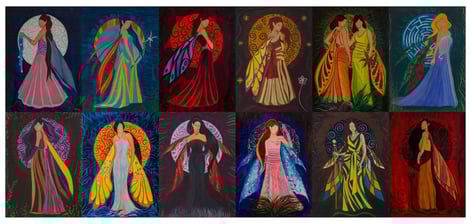 12 fairies of the Zodiac by Yous arrange chronologically