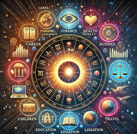 Aura Astrology' offering guidance on various life aspects like carrer,finance,education ,Business