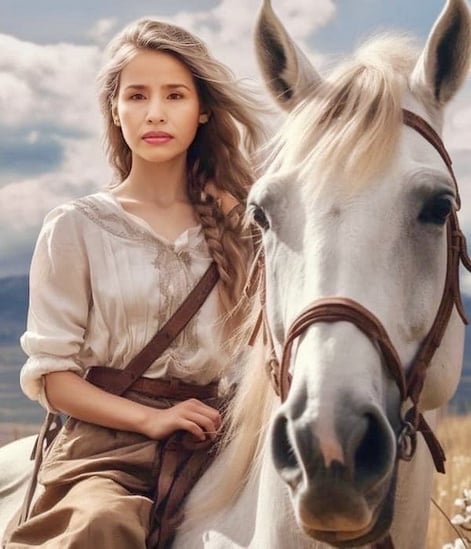 Parichad Khongon, Peter Pickering's rock, seen here riding a white horse