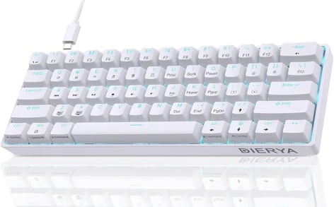 Dierya DK61se, Teclado Mecánico Gaming Mini 60% Red Switch Mechanical Keyboard 