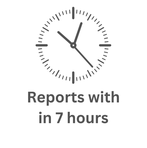reports with in 7 hours blood test at home