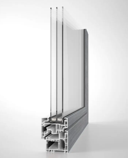 a window frame with a glass door and a window