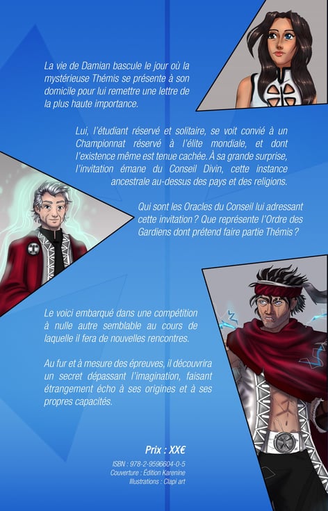 Les Chroniques d'Emenia, par Asyldo. Tome 1 : Le Championnat. Verso.
