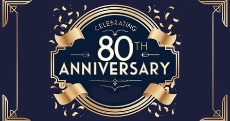 80th anniversary banner