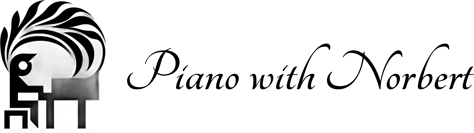 Piano with Norbert logo