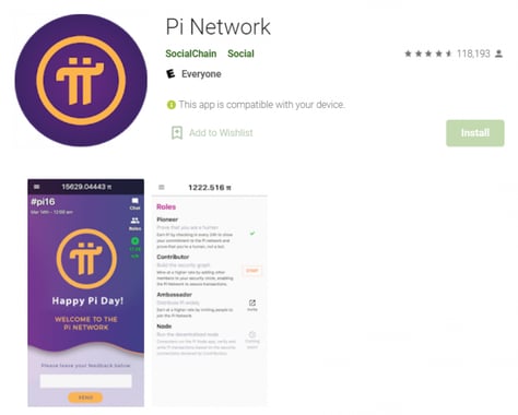 Pi Network installation application