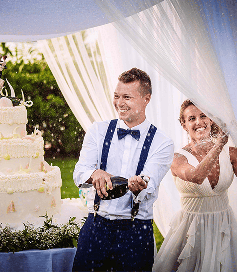 Matrimonio di Tania Cagnotto all'Hotel Hermitage