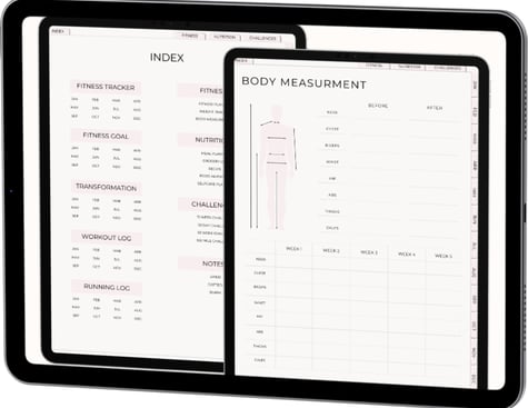 a tablet computer with a tablet and a tablet with a body measurement