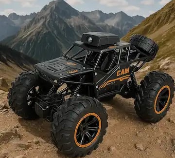 Carro a control remoto con cámara Nasjac en montaña