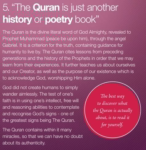 the quran is just another history or poetry book