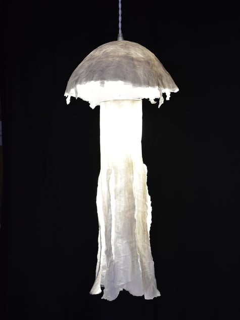 méduse suspension lumineuse papier sète
