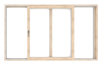 a window with a sliding glass door and a white background