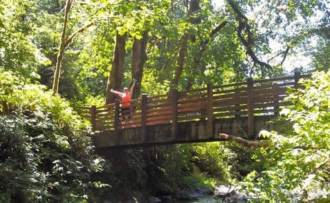 Eugene, OR - Footbridge across McDowell Creek