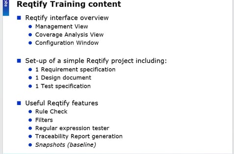 Training I provided to all Managers/Engineers at the end of the pilot project