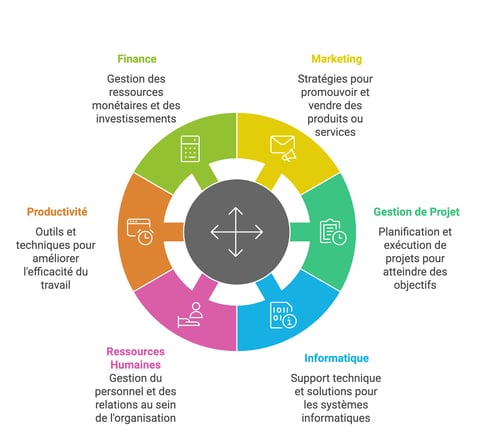 conseil aux entreprises compétences en RH Finance, marketing informatique, gestion de projet