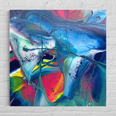 Rainbow Galaxy 24x24" $140