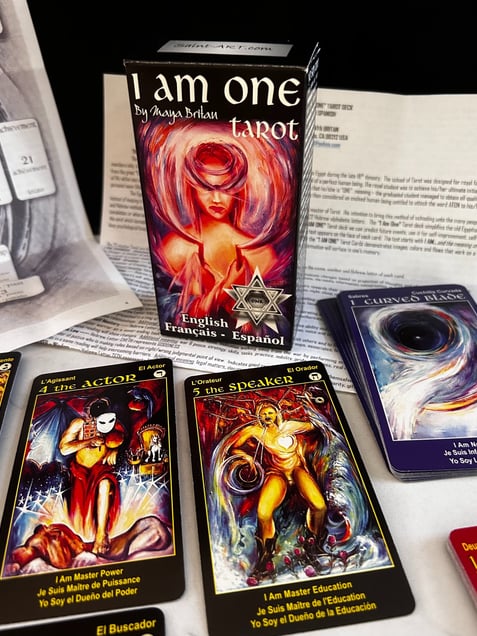 I Am ONE Tarot Deck 78 tarot cards instructions text and spiral map