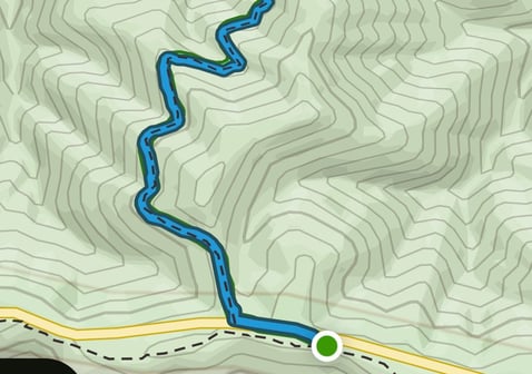 a map of wondalove sisters trek along spec mine trail 