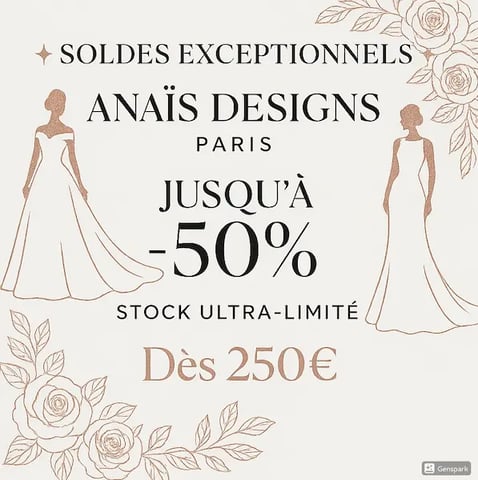 annonce soldes chez Anaïs Designs Paris