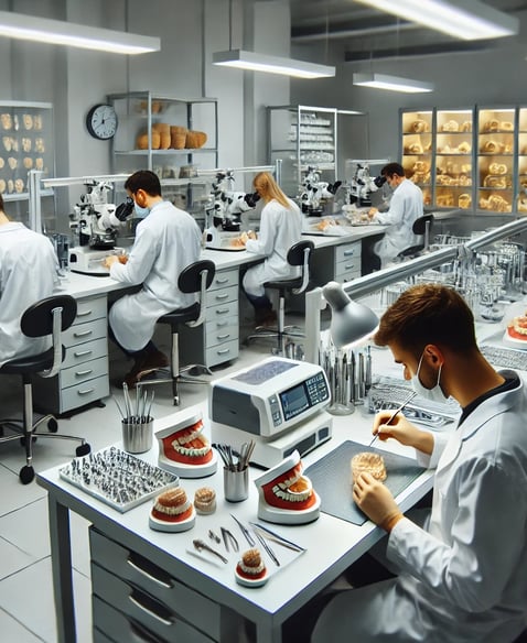 personal en laboratorio protésico