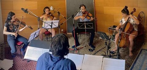 Prise de son d'un quatuor à cordes, Fil's HOUSE Studio