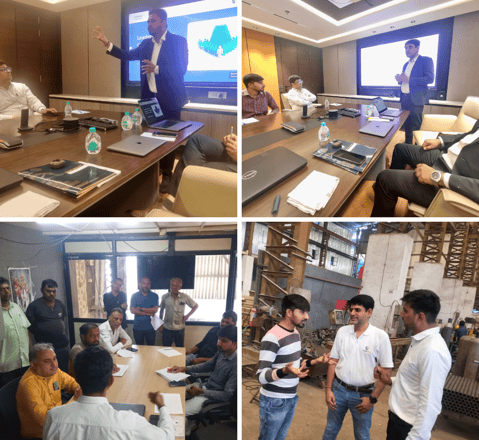 Actual Images of Training and hand holding for implementation by Verkora Pvt. Ltd. 