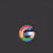 Logo de Google composé de lettres colorées en bleu, rouge, jaune et vert sur fond gris foncé.