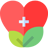 Red heart with acupuncture needle symbolizing acupuncture treatment for heart health.