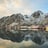 a perfect reflection of a mountain range in the Lofoten islands
