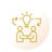 Light bulb with two people talking