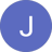 a blue and white j logo with the letter j