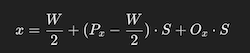 Formula to render on image with scale and offset