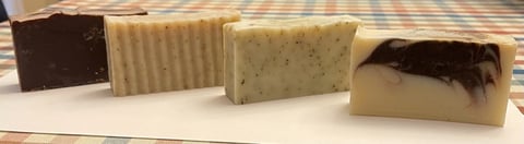 100 g natural soap bars, peppermint, lemon, cinnamon, lavender