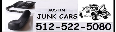 Austin Junk Cars logo with phone logo