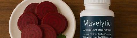Mavelytic Beetroot Supplement with sliced beets