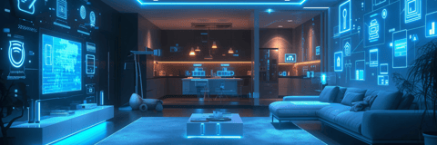 Imagem representano alexa em uma sala 