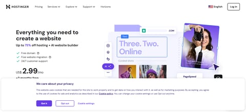 Hostinger provides fast, reliable and affordable hosting for online businesses
